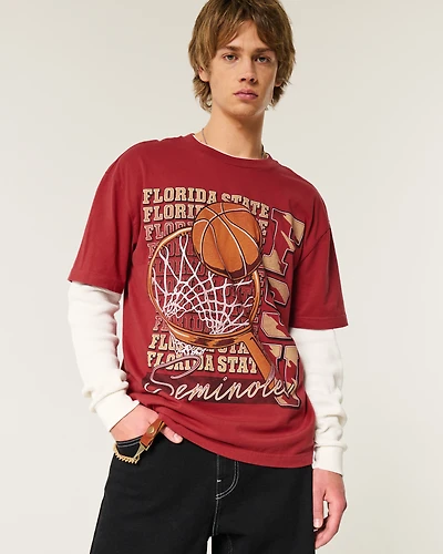 Boxy Florida State University Graphic Tee