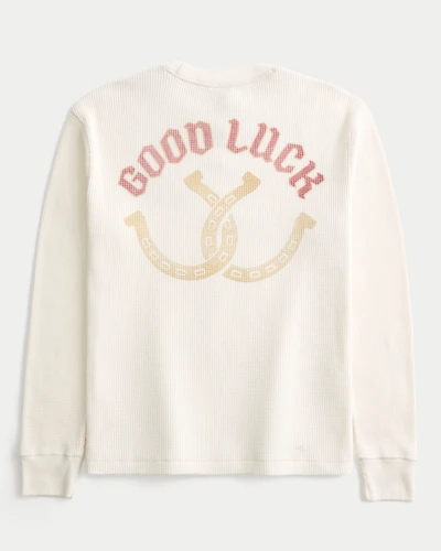 Good Luck Graphic Thermal Crew Shirt