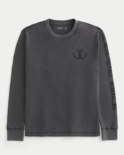 Good Luck Graphic Thermal Crew Shirt