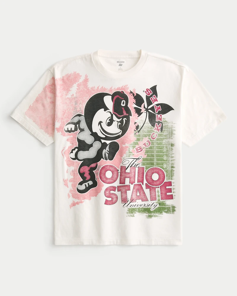 Boxy Ohio State Buckeyes Graphic Tee