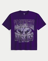 Boxy Washington Huskies Graphic Tee