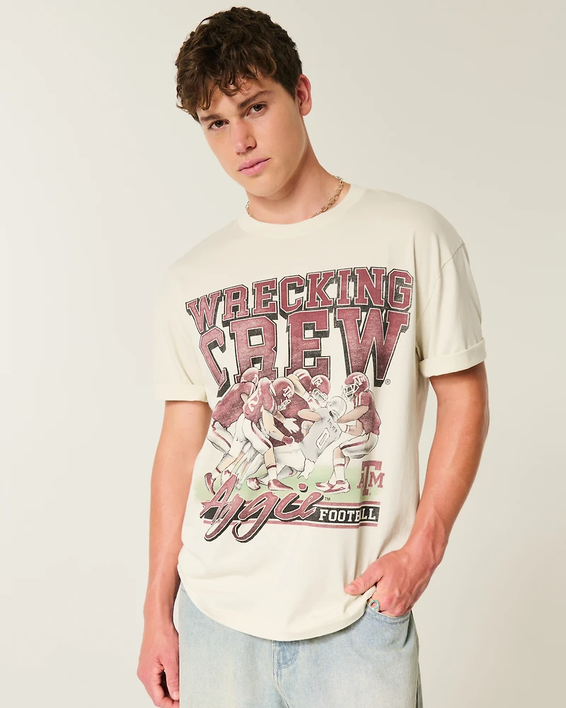 Boxy Texas A&M University Aggies Graphic Tee