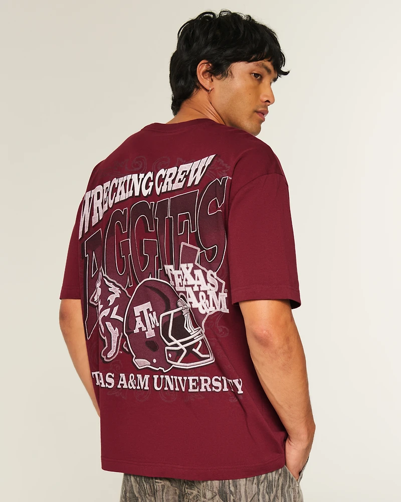 Boxy Texas A&M University Aggies Graphic Tee
