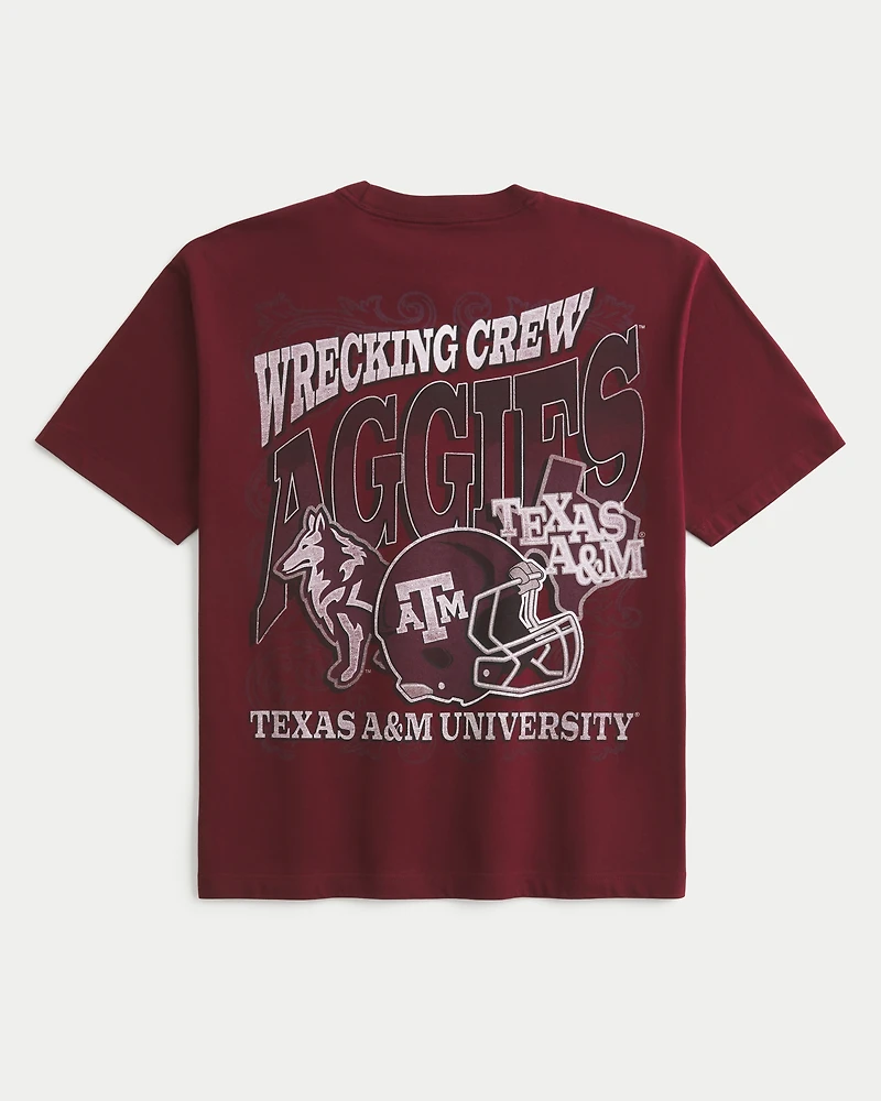 Boxy Texas A&M University Aggies Graphic Tee