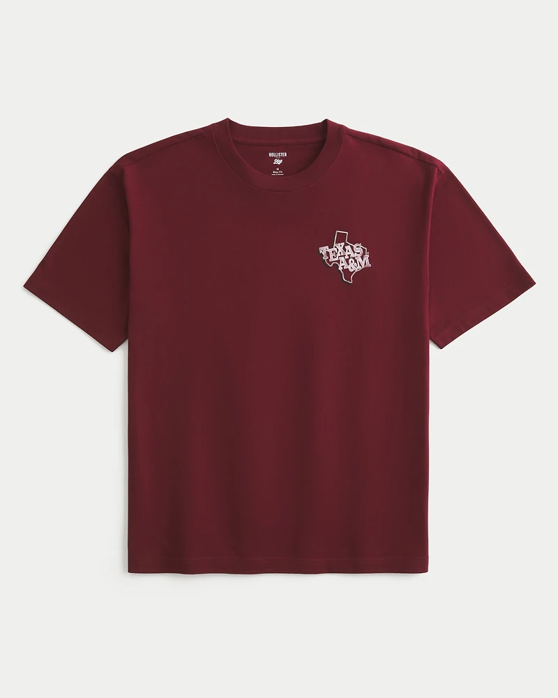 Boxy Texas A&M University Aggies Graphic Tee