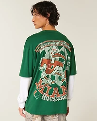 Boxy University of Miami Graphic Tee