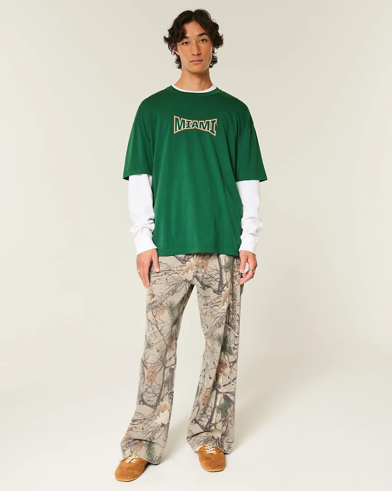 Boxy University of Miami Graphic Tee