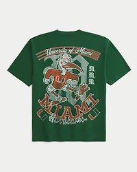 Boxy University of Miami Graphic Tee