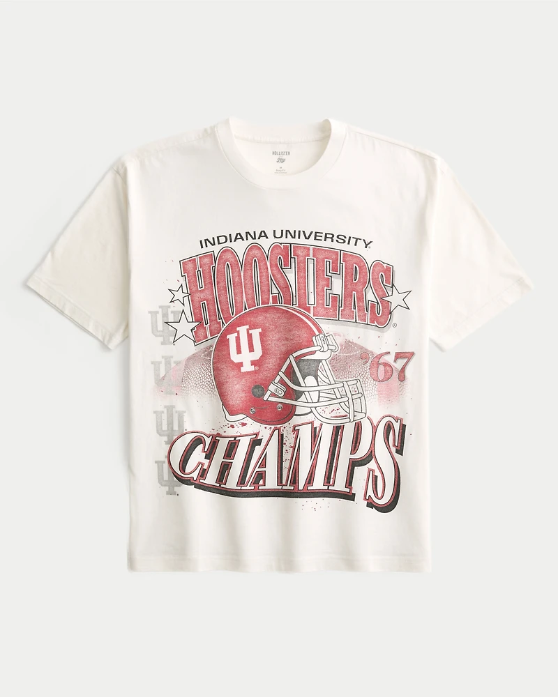 Boxy Indiana University Hoosiers Graphic Tee