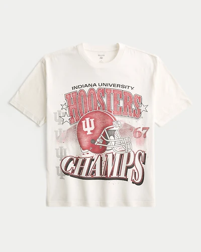 Boxy Indiana University Hoosiers Graphic Tee