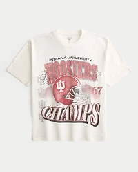 Boxy Indiana University Hoosiers Graphic Tee