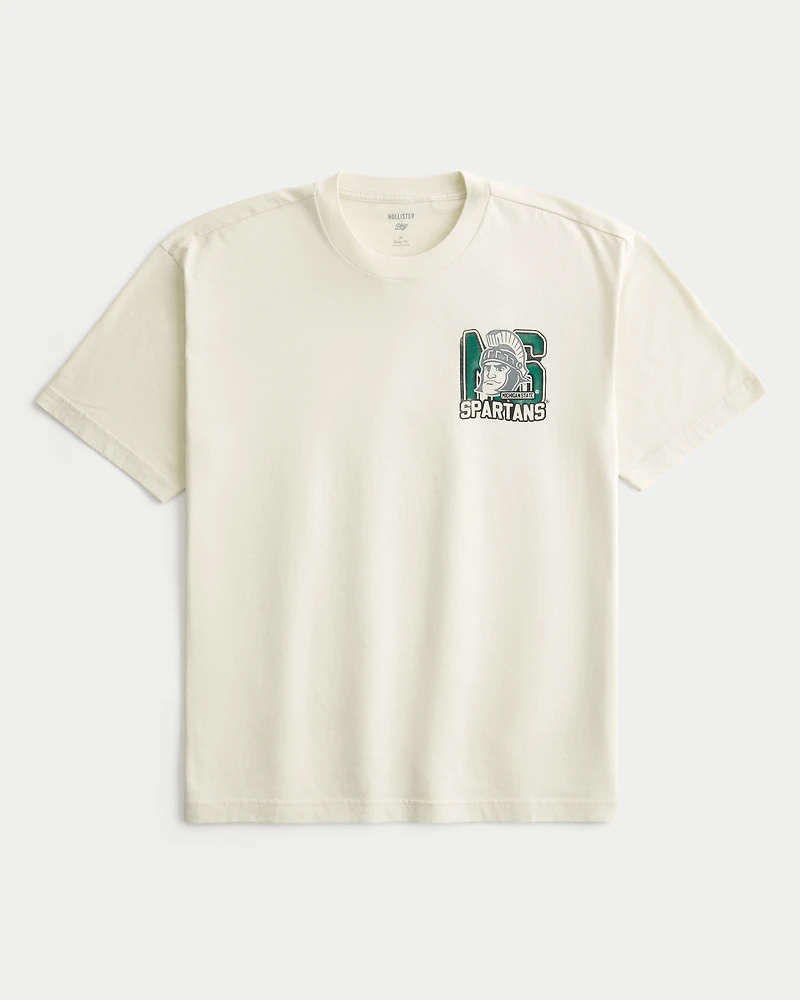 Boxy Michigan State Spartan Graphic Tee