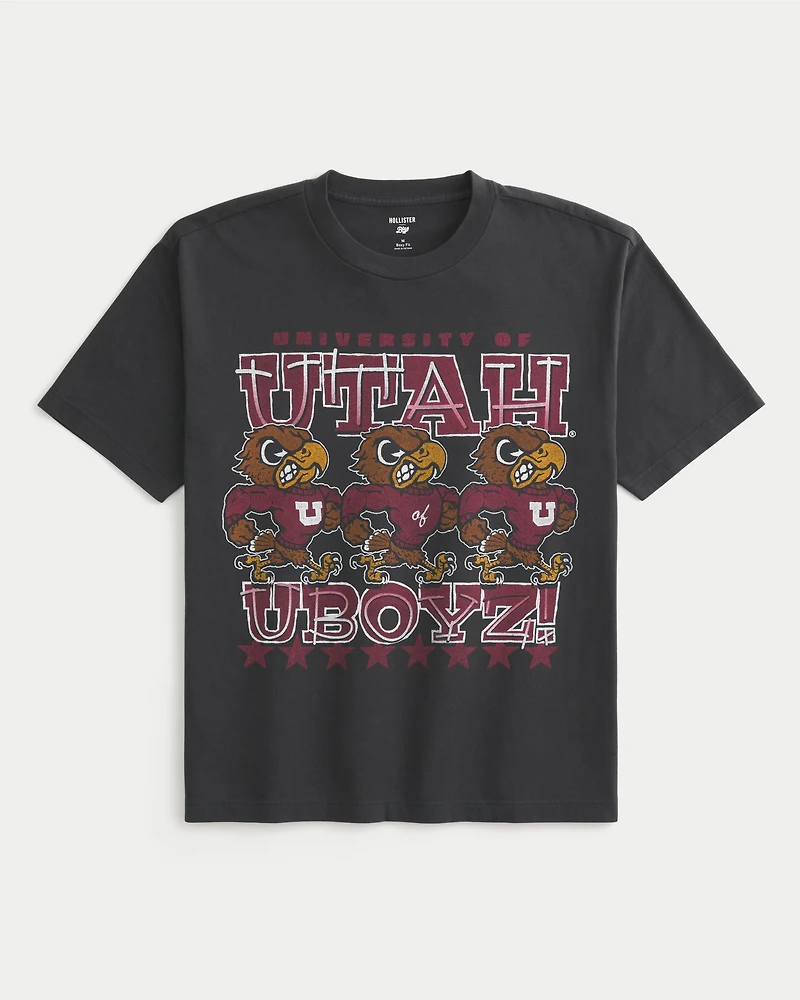 Boxy University of Utah Utes Graphic Tee