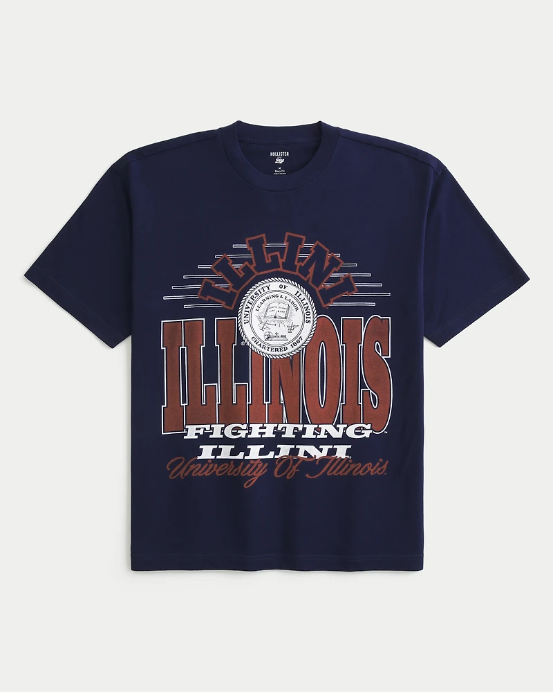 Boxy University of Illinois Graphic Tee