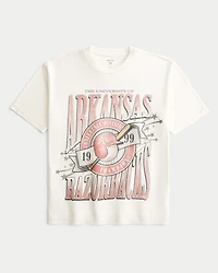 Boxy University of Arkansas Razorbacks Graphic Tee