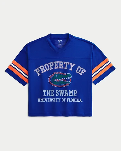 Baggy Crop University of Florida Graphic Football Jersey