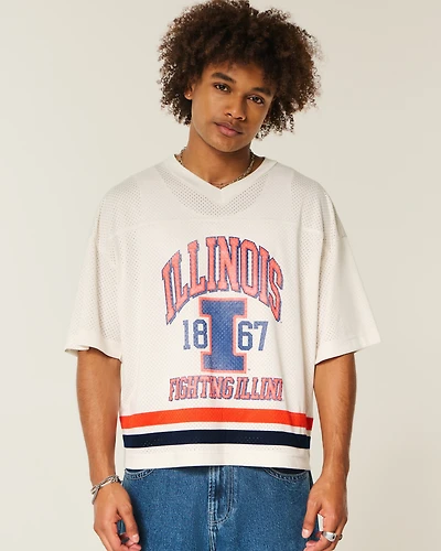 University of Illinois Fighting Illini Graphic Football Jersey