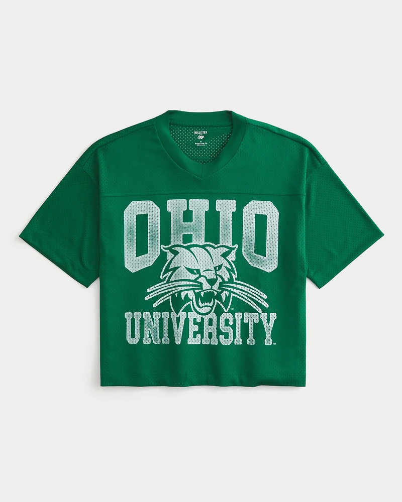Ohio University Bobcats Graphic Football Jersey