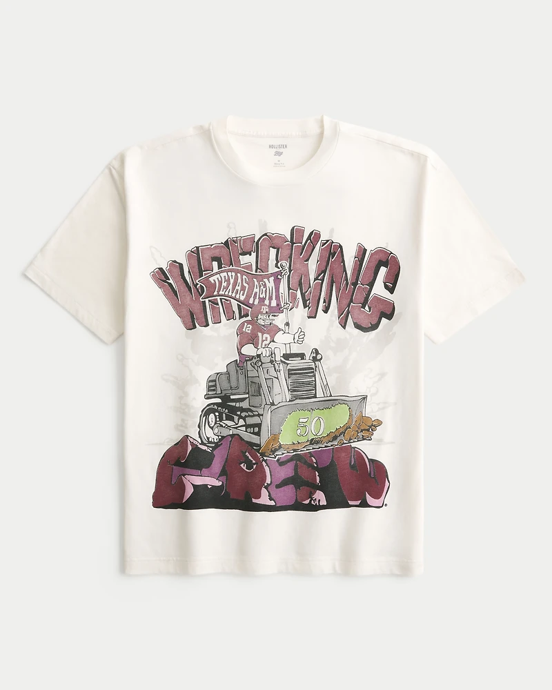 Boxy Texas A&M University Aggies Graphic Tee