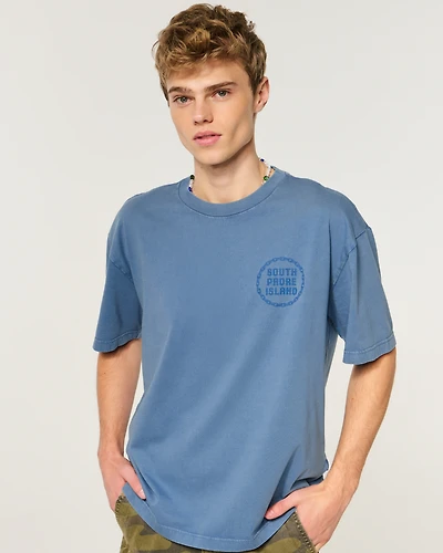 Boxy South Padre Island Texas Graphic Tee