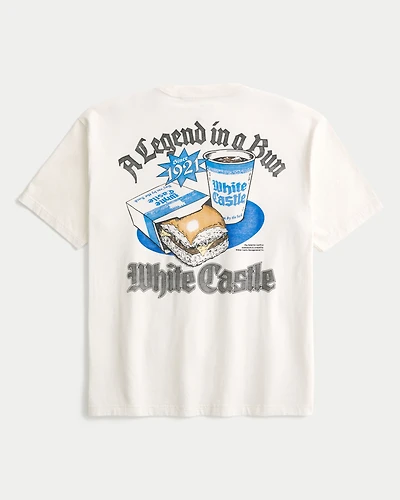 Boxy White Castle Graphic Tee