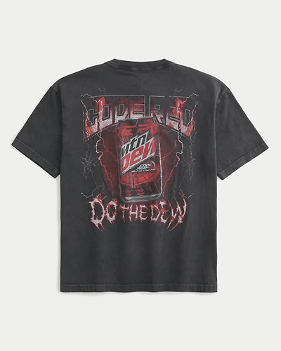 Boxy Mtn Dew Code Red Graphic Tee