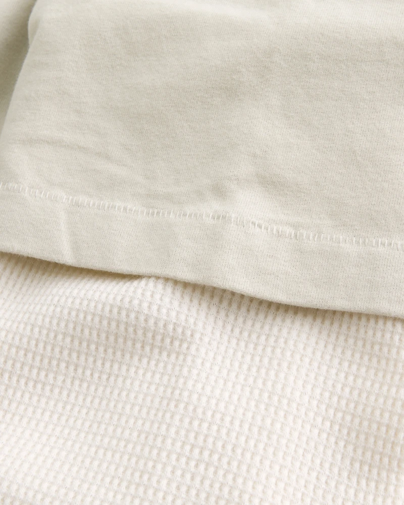 Layered Long-Sleeve Wolf's Head Lounge Graphic Tee