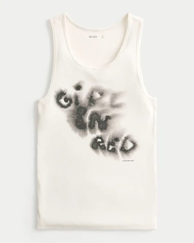 Girl Red Graphic Rib Tank