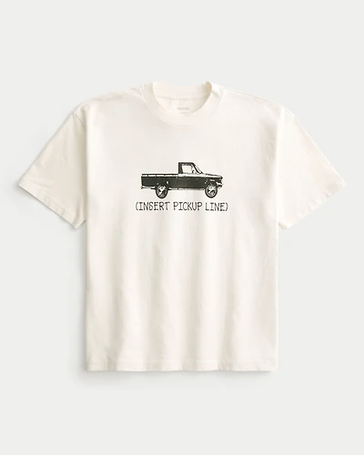 Boxy Pickup Line Graphic Tee