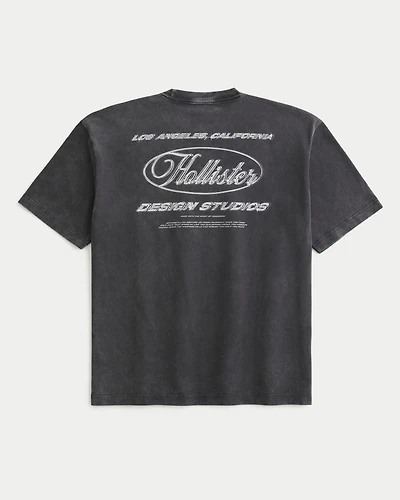 Boxy Heavyweight Chrome Logo Graphic Tee