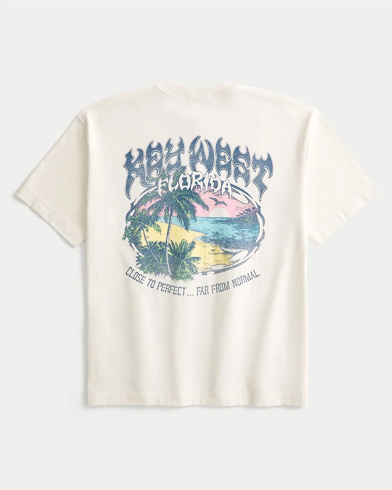 Boxy Heavyweight Key West Graphic Tee
