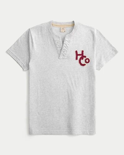 Vault Release Short-Sleeve Logo Graphic Henley