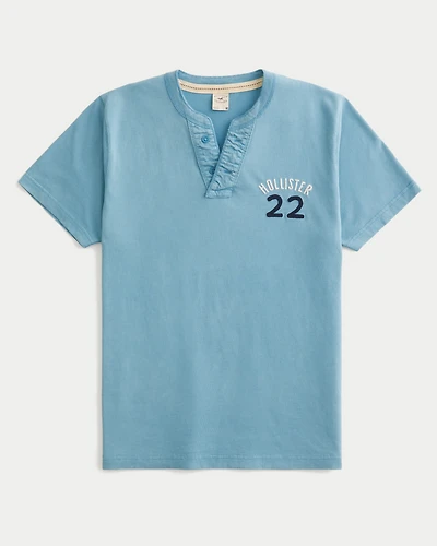 Vault Release Short-Sleeve Logo Graphic Henley