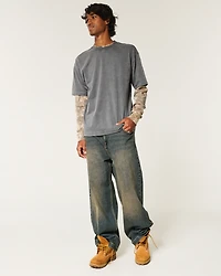Boxy Heavyweight Washed Crew T-Shirt