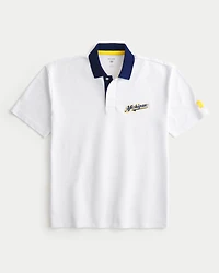 Boxy University of Michigan Wolverines Graphic Polo