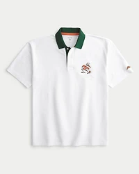 Boxy University of Miami Hurricanes Graphic Polo