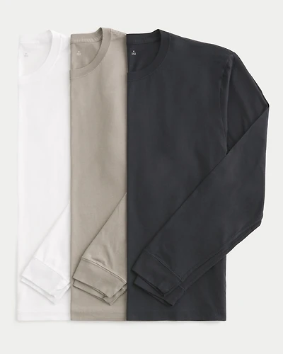 Long-Sleeve Cotton Layering T-Shirts
