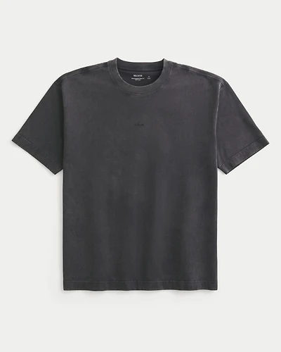 Boxy Heavyweight Micro Logo Crew T-Shirt