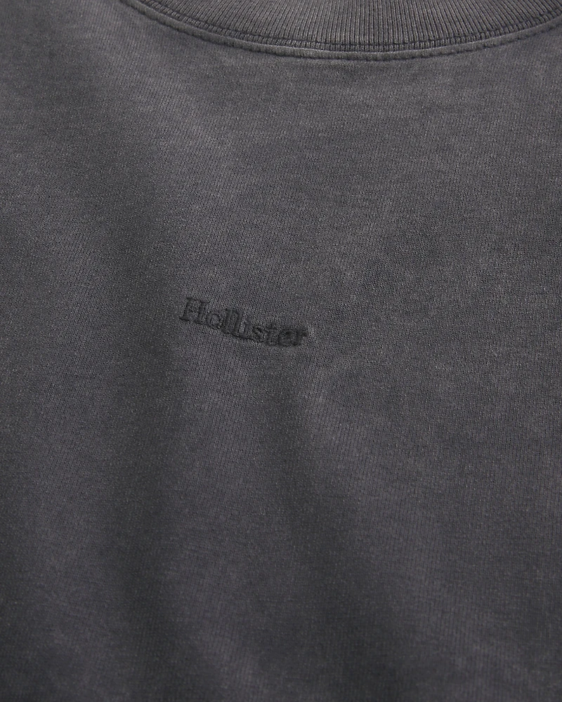 Boxy Heavyweight Micro Logo Crew T-Shirt
