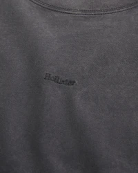 Boxy Heavyweight Micro Logo Crew T-Shirt