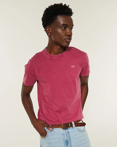 Washed Cotton Crew Icon T-Shirt