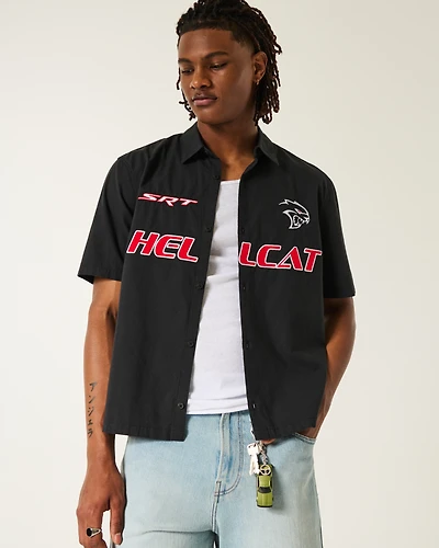 Boxy Short-Sleeve Dodge Hellcat Graphic Shirt