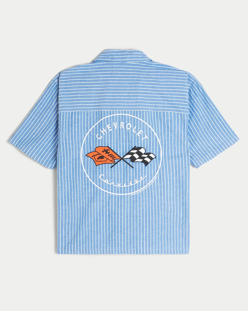 Boxy Short-Sleeve Chevrolet Corvette Graphic Shirt