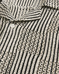 Boxy Short-Sleeve Crochet-Style Shirt