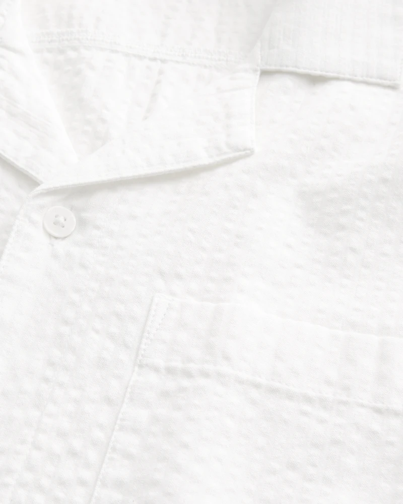 Short-Sleeve Seersucker Shirt