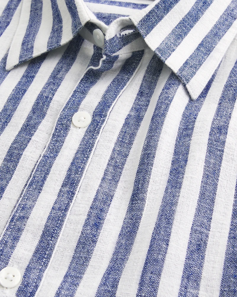 Relaxed Linen-Blend Shirt