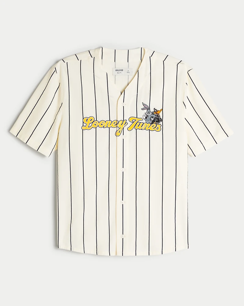 Boxy Looney Tunes Graphic Baseball Jersey