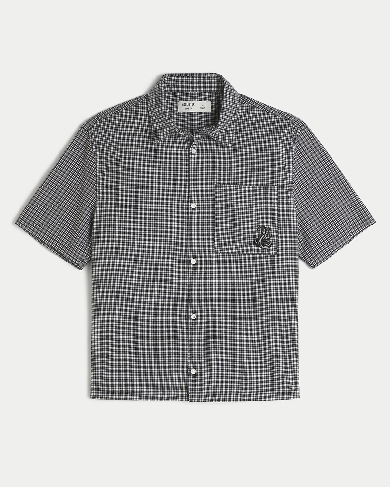 Boxy Short-Sleeve Snake Graphic Shirt