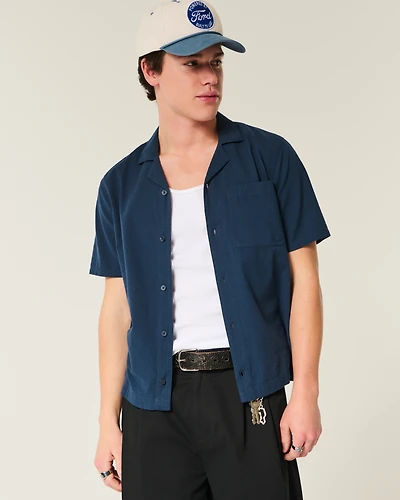 Short-Sleeve Seersucker Pocket Shirt