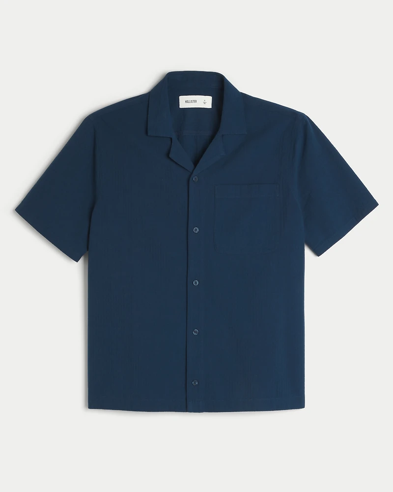 Short-Sleeve Seersucker Pocket Shirt